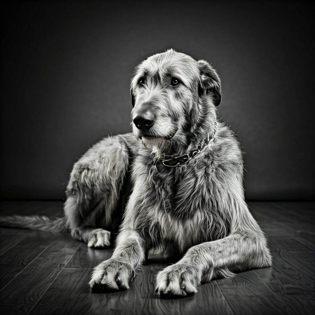 irischer wolfshund im portrait