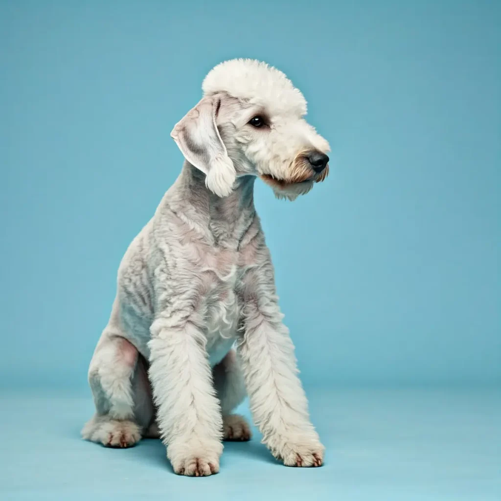 Portrait eines Bedlington Terriers