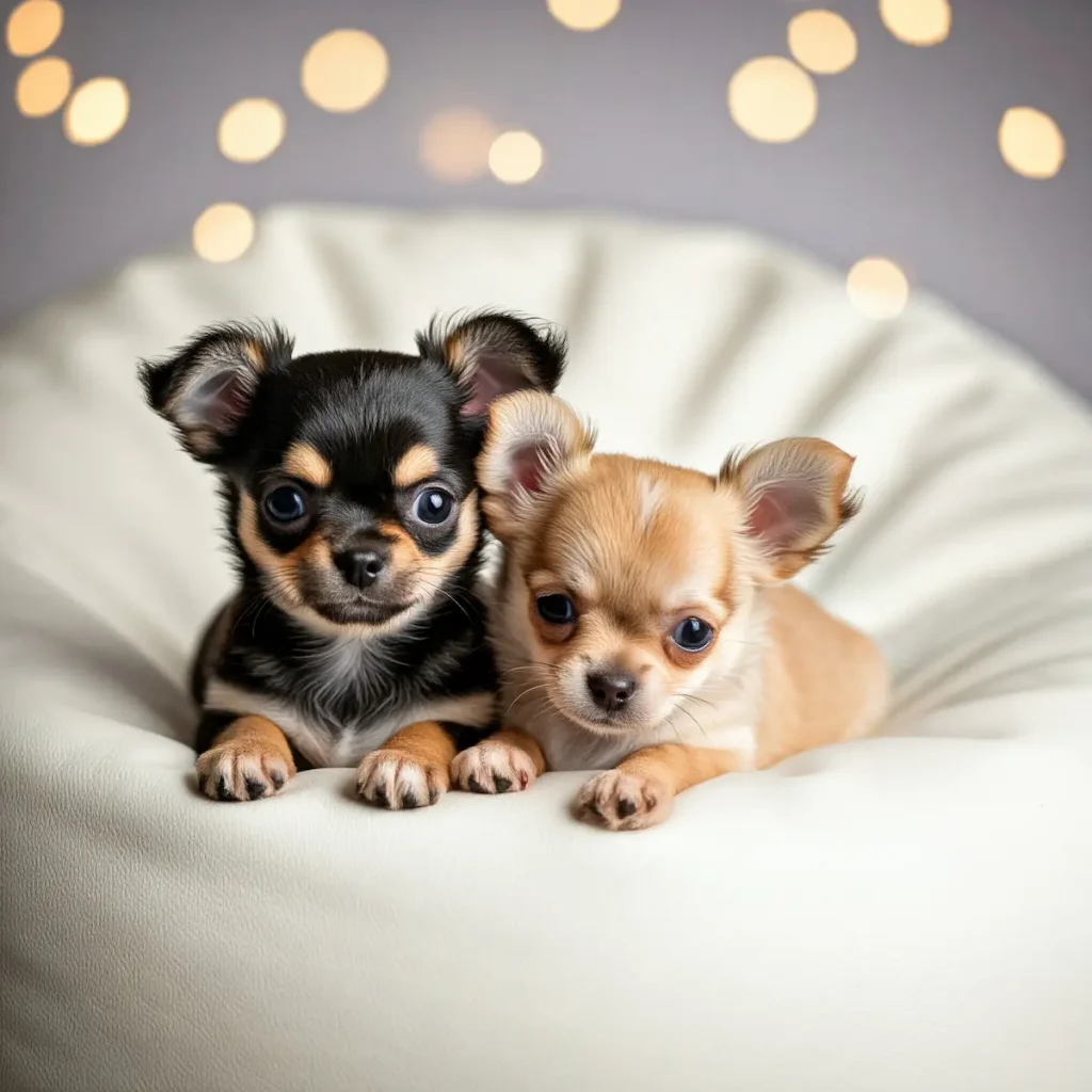 Foto von 2 kleinen chihuahua welpen