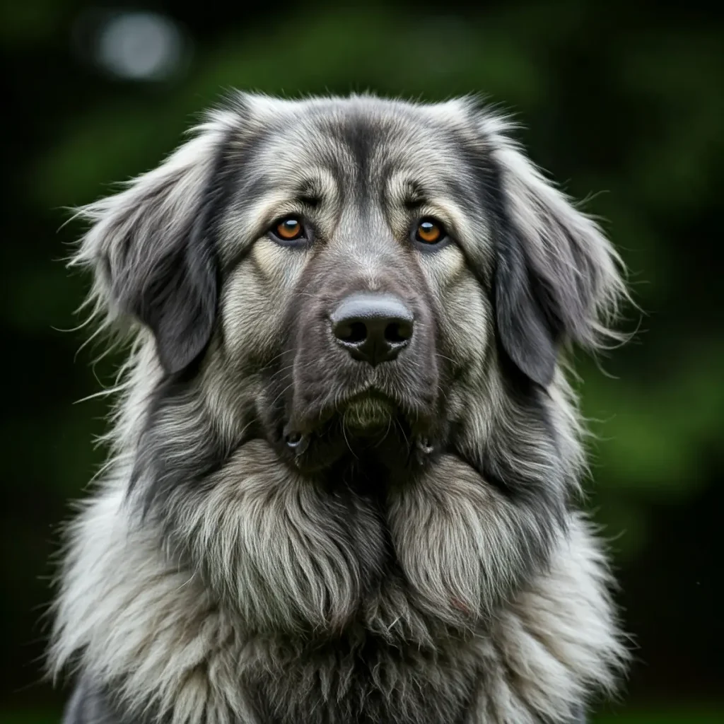 Karst Schäferhund schaut den Betrachter an