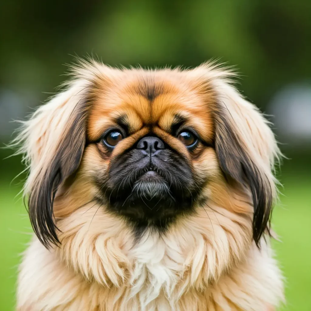 Hunderasse Pekinese im Portrait