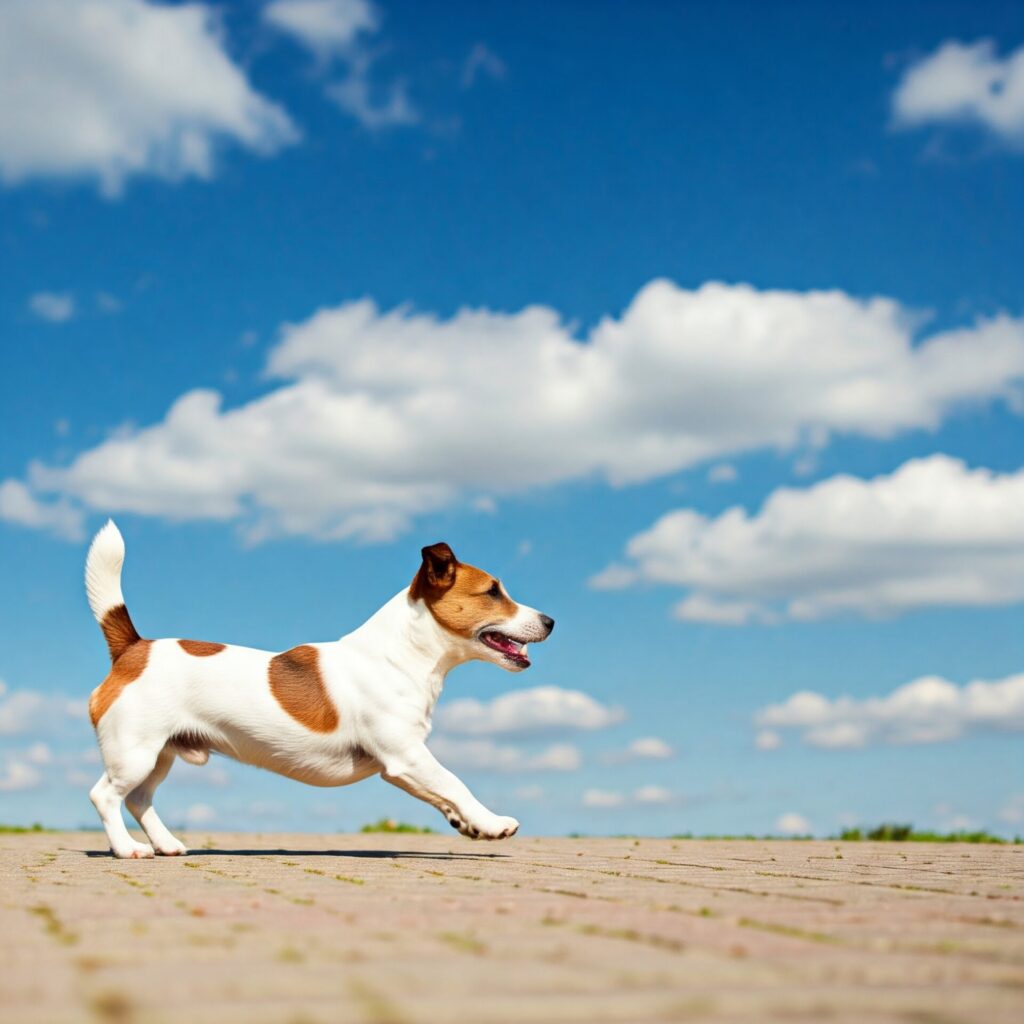 Jack Russell Terrier läuft ohne Leine